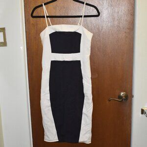 Bebe White and Navy Dress